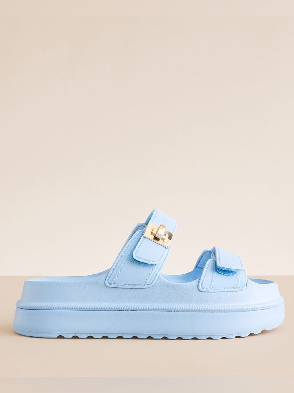Steve Madden Bigschmona Platform Sandals in Light Blue | SLIGHTLY USED